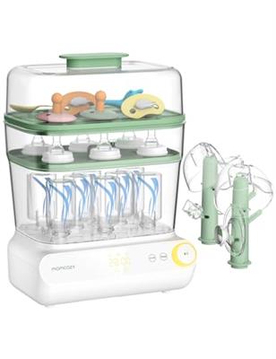 Momcozy 3 Layers Large Bottle Sterilizer and Dryer, Fast Sterilize and Dry, Universal Bottle Sterilizer for All Bottles & Breast Pump Accessories, Tou
