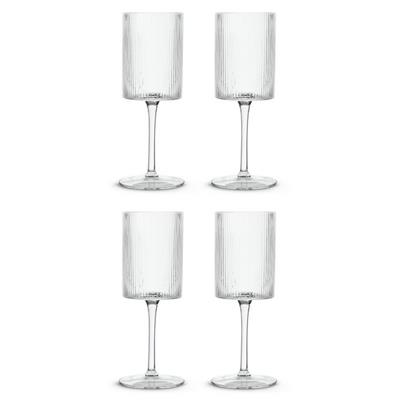 Buy Habitat Ribbed Set of 4 Wine Glasses | Glassware | Habitat