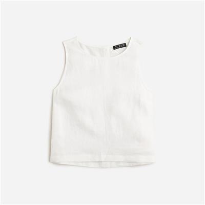 J.Crew: Maxine Button-back Top In Linen For Women
