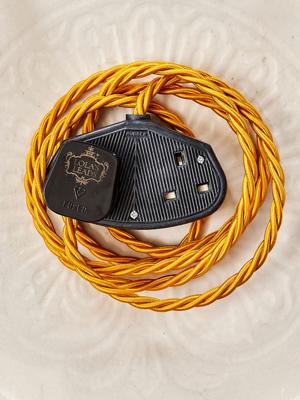 Lolas Leads Fabric Extension Cable In Gold - Holly & Co