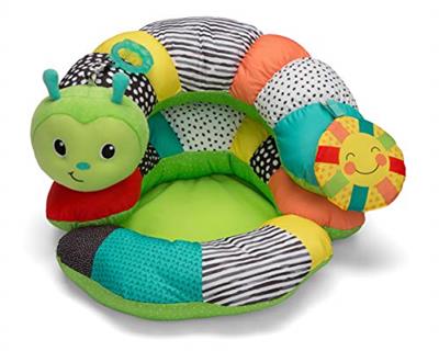 Infantino Prop-A-Pillar Tummy Time & Seated Support - Pillow Support for Newborn and Older Babies, with Detachable Support Pillow and Toys, 3 Piece Se