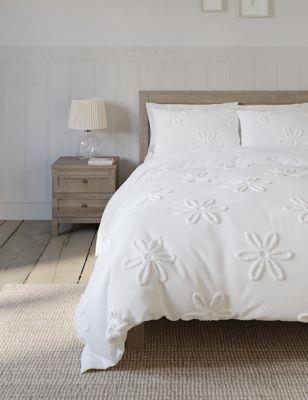 Pure Cotton Tufted Floral Bedding Set | M&S Collection | M&S