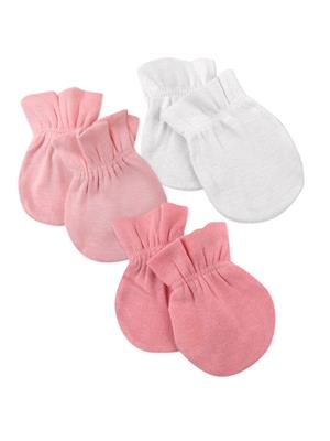 Honest Baby Clothing 3-Pack Organic Cotton Mitts, Strawberry Cream