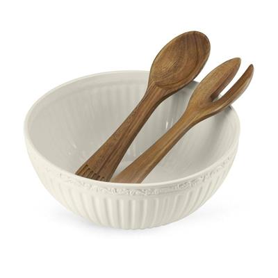 Italian Countryside® Salad Serving Bowl with Serving Utensils