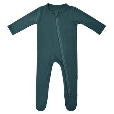 Ultra Soft Zippered Footie in Green – The Neutral Newborn