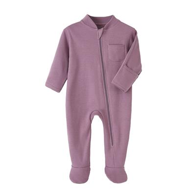 Solid Color Zippered Onesie in DewBerry – The Neutral Newborn