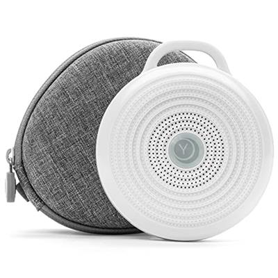 Yogasleep Rohm Portable White Noise Sound Machine + Travel Case in Grey, Sleep Therapy, Crush-Resistant Travel Case, for Adults, Kids & Baby, Noise Bl