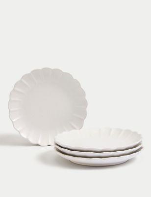 Set of 4 Scallop Dinner Plates | M&S Collection | M&S