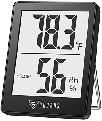 DOQAUS Digital Hygrometer Indoor Thermometer Humidity Meter Room Thermometer with 5s Fast Refresh Accurate Temperature Humidity Monitor for Home, Bedr