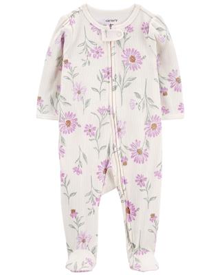 Multi Baby Floral 2-Way Zip Thermal Sleep & Play Pajamas | carters.com