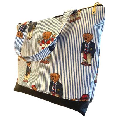 Tote Bag With Zipper Close in Iconic Ralph Lauren Polo Bears Fully Lined - Etsy