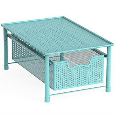 Simple Houseware Stackable Cabinet Basket Drawer Organizer, Turquoise