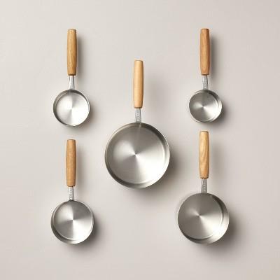 5pc Wood & Stainless Steel Measuring Cups - Hearth & Handâ„¢ With Magnolia : Target