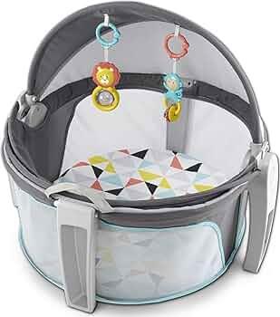 Amazon.com : Fisher-Price Portable Bassinet and Play Space On-the-Go Baby Dome with Developmental Toys and Canopy, Windmill : Baby