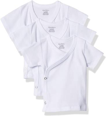 Amazon.com: Gerber Baby-Girls 3-Pack Short-Sleeve Side-Snap Shirt: Clothing, Shoes & Jewelry