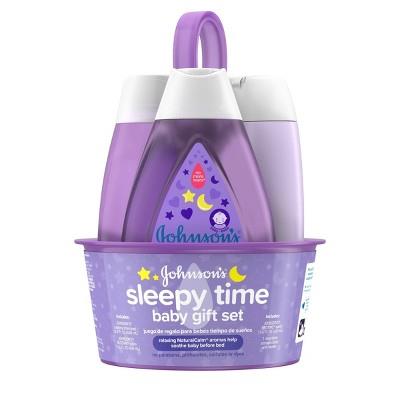 Johnsons Sleepy Time Bedtime Baby Gift Set Includes Baby Bath Shampoo, Wash & Body Lotion - 3ct : Target