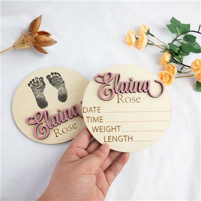 Baby Announcement Sign With Birth Stats Footprint Sign for Newborn Baby Name Reveal Personalized Baby Name Sign Sign for Hospital - Etsy
