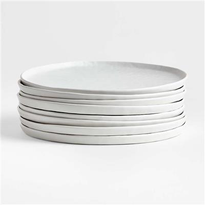 Mercer Matte White Dinner Plates, Set of 8   Reviews | Crate and Barrel