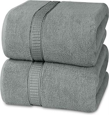 Utopia Towels - Luxurious Jumbo Bath Sheet 2 Piece - 600 GSM 100% Ring Spun Cotton Highly Absorbent and Quick Dry Extra Large Bath Towel - Soft Hotel