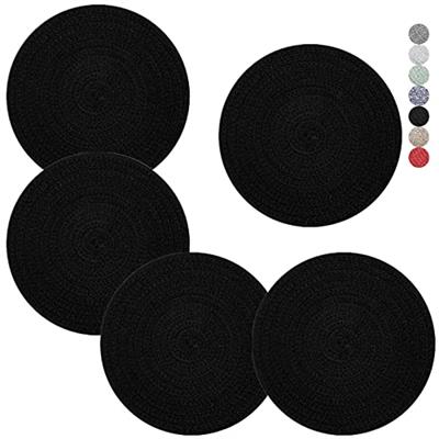 Trivets for Hot Pots and Pans 8 inches 5 Pcs, Trivet for Hot Dishes, Hot Pads for Kitchen Table, Large Coasters Cotton Mat to Protect Counter, Cooking