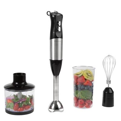 6-Speed Immersion Blender - 4-in-1 Hand Mixer by Classic Cuisine (Black)