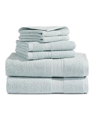 Hotel Collection 6-Piece Cotton Towel Set - Glacier