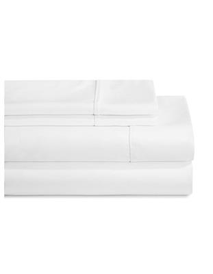 GlucksteinHome Davenport 700 Thread Count Long Staple Cotton 4-Piece Extra Deep Sheet Set - White - Size King