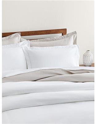 Hudsons Bay Infinity 600 Thread Count Cotton Duvet Cover Set - White - Size King