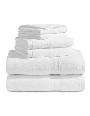 Hotel Collection 6-Piece Cotton Towel Set - White