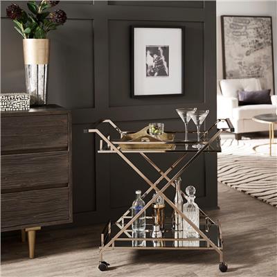 Palisade Champagne Gold Bar Cart by iNSPIRE Q Bold