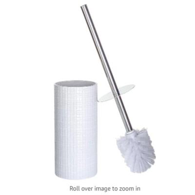 Creative Scents Estella White Toilet Brush Set