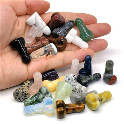 1 Mini Penis Figurine Natural Stones Crystals Amethyst Quartz Opalite Jade Reiki Healing Amulet Dick Testicle Home Decor Gift - AliExpress