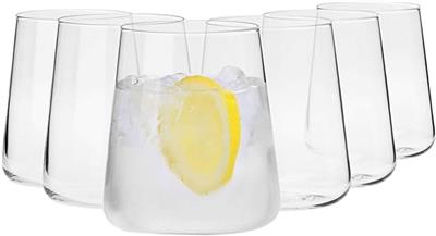 Amazon.com | Krosno Water Juice Drinking Glasses | Set of 6 | 12.9 oz | Avant-Garde Collection | Crystal Glass | Perfect for Home Restaurants and Part