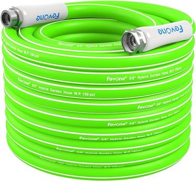 Amazon.com : Fevone Garden Hose 100 ft x 5/8, Heavy Duty Water Hose, Fits Hoses/Pipes of All Replacement/Replaceable Parts, Drinking Water Safe, Solid