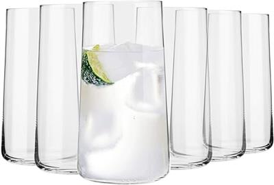Amazon.com | Krosno Tall Water Juice Drinking Glasses | Set of 6 | 18.3 oz | Avant-Garde Collection | Highball & Tumbler Crystal Glass | Home Restaura