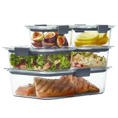 Rubbermaid 10pc Brilliance Leak Proof Food Storage Containers With Airtight Lids : Target