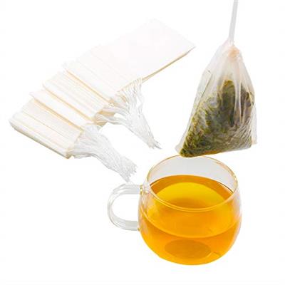 Tinkee Tea Filter bags, safe and natural material, disposable tea infuser, empty tea bag with drawstring for loose leaf tea, set of 100（3.15 x 3.94 in
