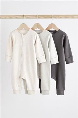 Buy Baby Footless 2 Way Zip Sleepsuits 3 Pack (0mths-3yrs) from Next Australia