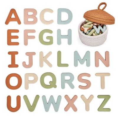 JoyCat Silicone Alphabet Magnetic Letters, 26 Uppercase ABC Fridge Magnets for Toddlers & Kids, Baby Learning Refrigerator Toy Set, Preschool Birthday