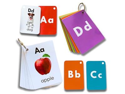 Alphabet Flash Cards for Kids, Early Learning First Word Cards for Preschool Children and Toddlers, Teach ABC Letters, English Words, Uppercase and Lo