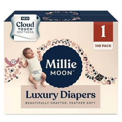 Millie Moon Luxury Diapers Size 1 - 108ct : Target