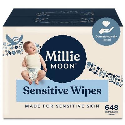 Millie Moon Sensitive Wipes Jumbo Box - 648ct : Target