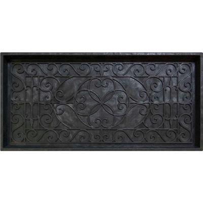 TrafficMaster Manor Black 17 in. x 35 in. Rubber Boot Tray MT5001596 - The Home Depot