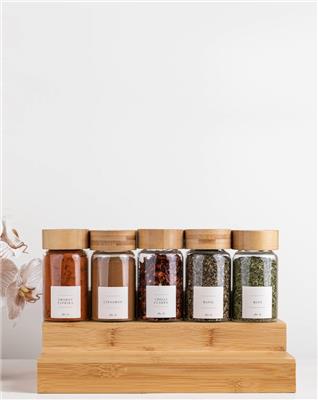 Large Spice Jars 5pc Set | Modern | Oliver + Tom
