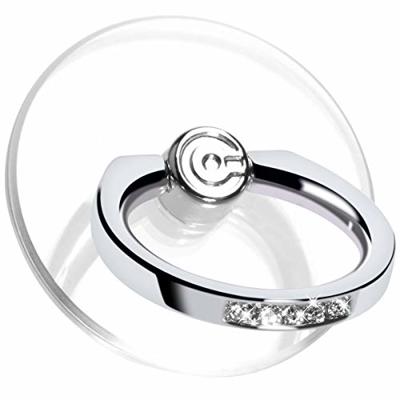 Transparent Phone Ring Holder Grip - EI Sonador Clear Cell Phone Ring Stand Holder Finger Grip Kickstand 360° Rotation, Compatible with Most of Phones