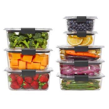 Rubbermaid Brilliance Plastic Food Storage Containers, Set of 16 | Costco