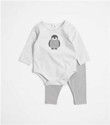 Baby Organic Cotton Bodysuit and Leggings 2 Piece Set - Penguin | Target Australia