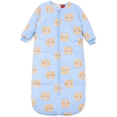 Dymples Baby Bear Print Long Sleeve Sleeping Bag - Blue | BIG W