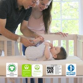 Breathable Organic Mini Crib Mattress for Baby | Naturepedic