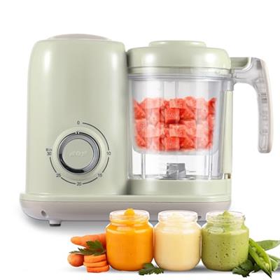 AMZBABYCHEF Baby Food Maker, 4 in 1 Baby Food Processor and Steamer, Baby Blender, Multifunctional Baby Puree Maker, Dishwasher Safe, Green